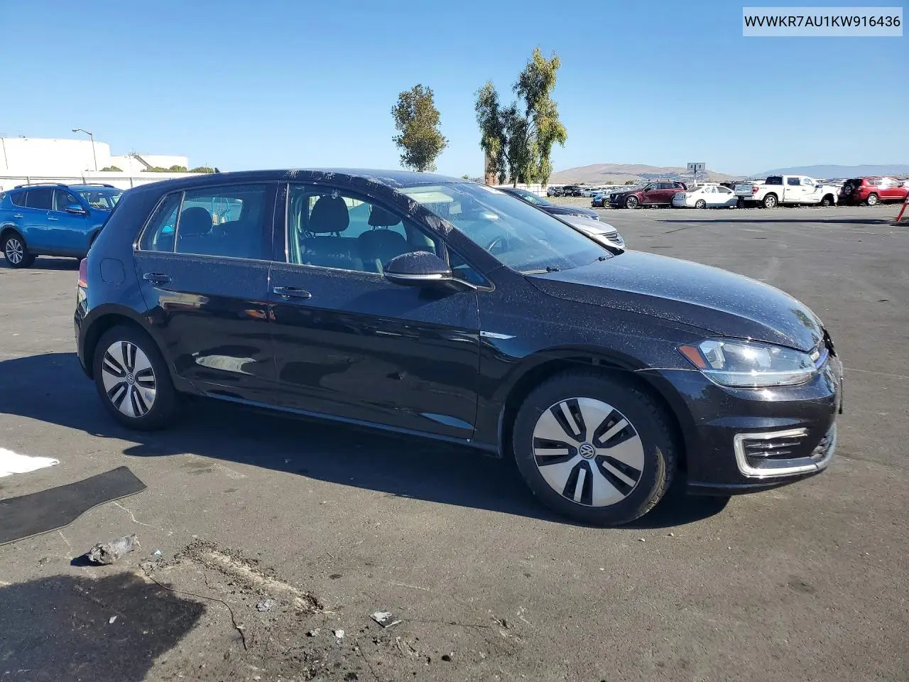 2019 Volkswagen E-Golf Se VIN: WVWKR7AU1KW916436 Lot: 60941706