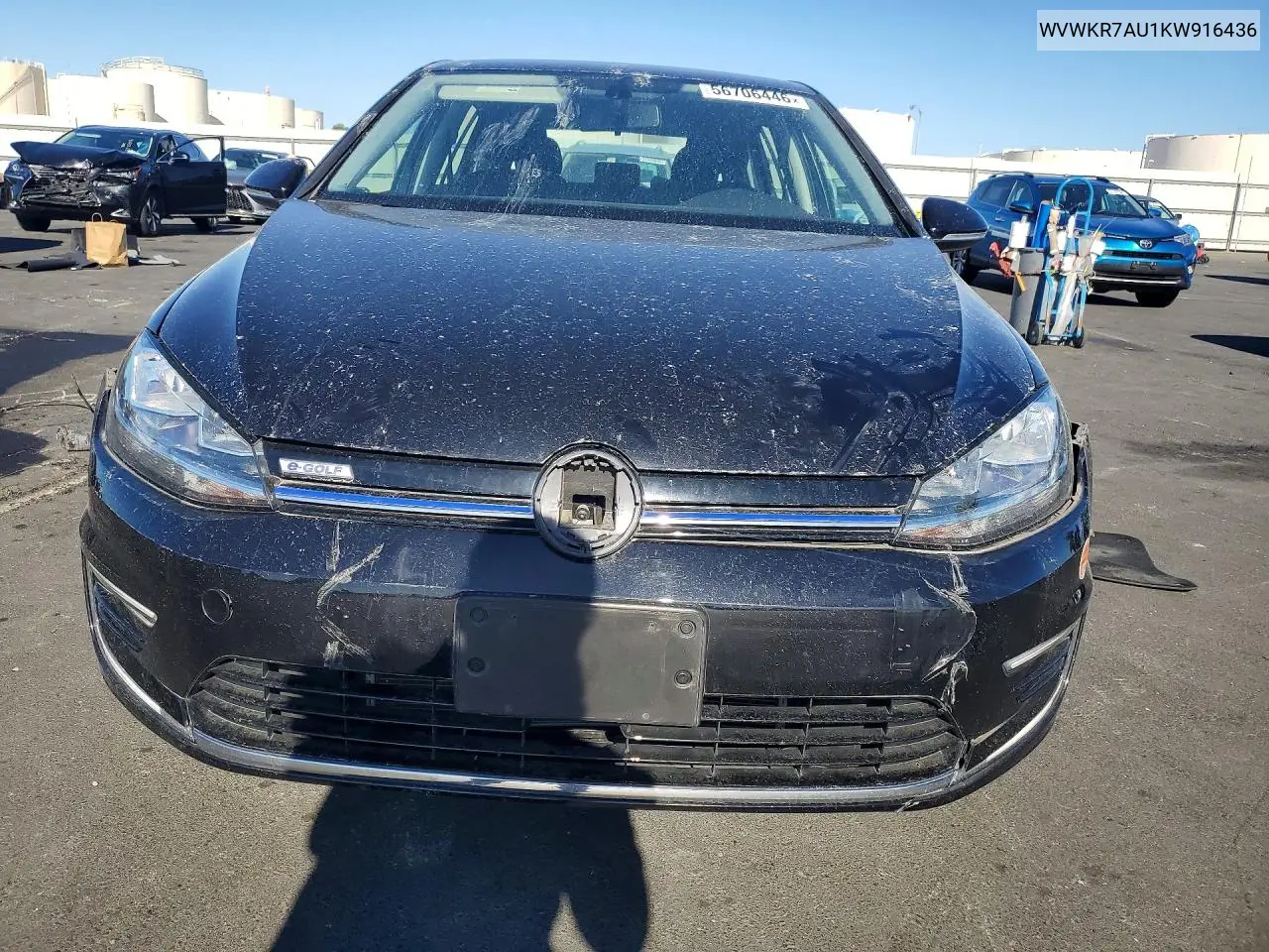 2019 Volkswagen E-Golf Se VIN: WVWKR7AU1KW916436 Lot: 60941706
