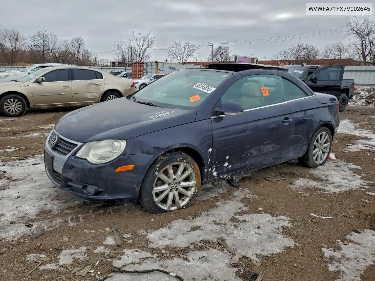 2007 Volkswagen Eos 2.0T Luxury VIN: WVWFA71FX7V002645 Lot: 52077766