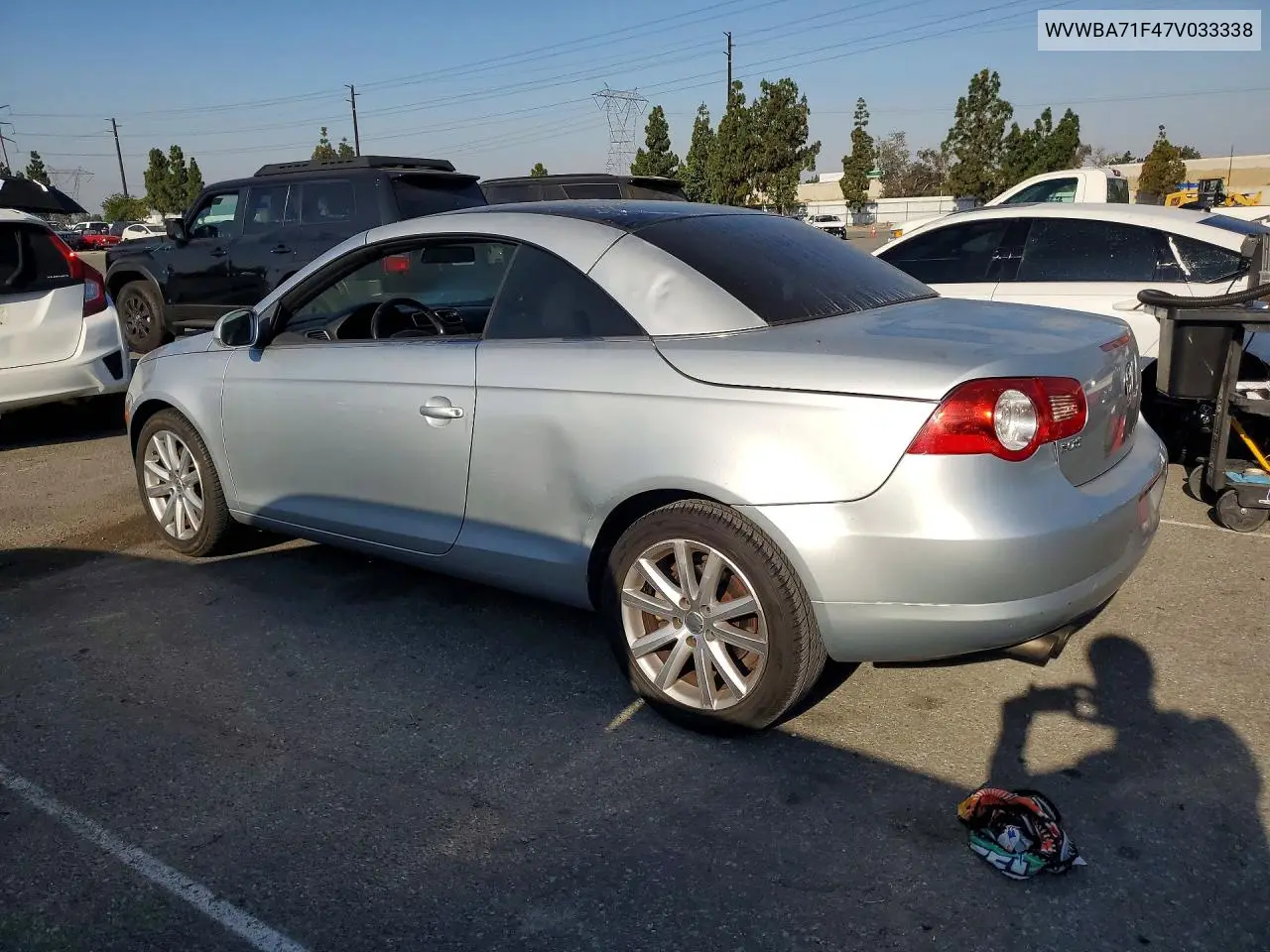 2007 Volkswagen Eos 2.0T VIN: WVWBA71F47V033338 Lot: 58232556