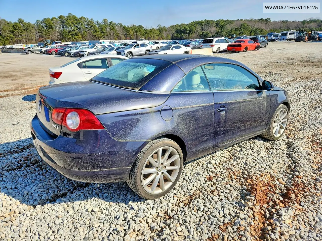 2007 Volkswagen Eos 2.0T Sport VIN: WVWDA71F67V015125 Lot: 75612805