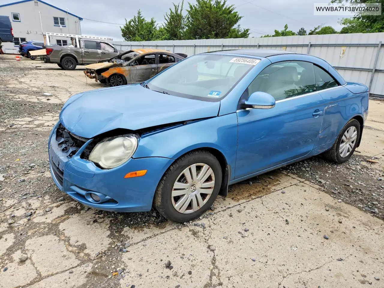 2008 Volkswagen Eos Turbo VIN: WVWBA71F38V024020 Lot: 59256406