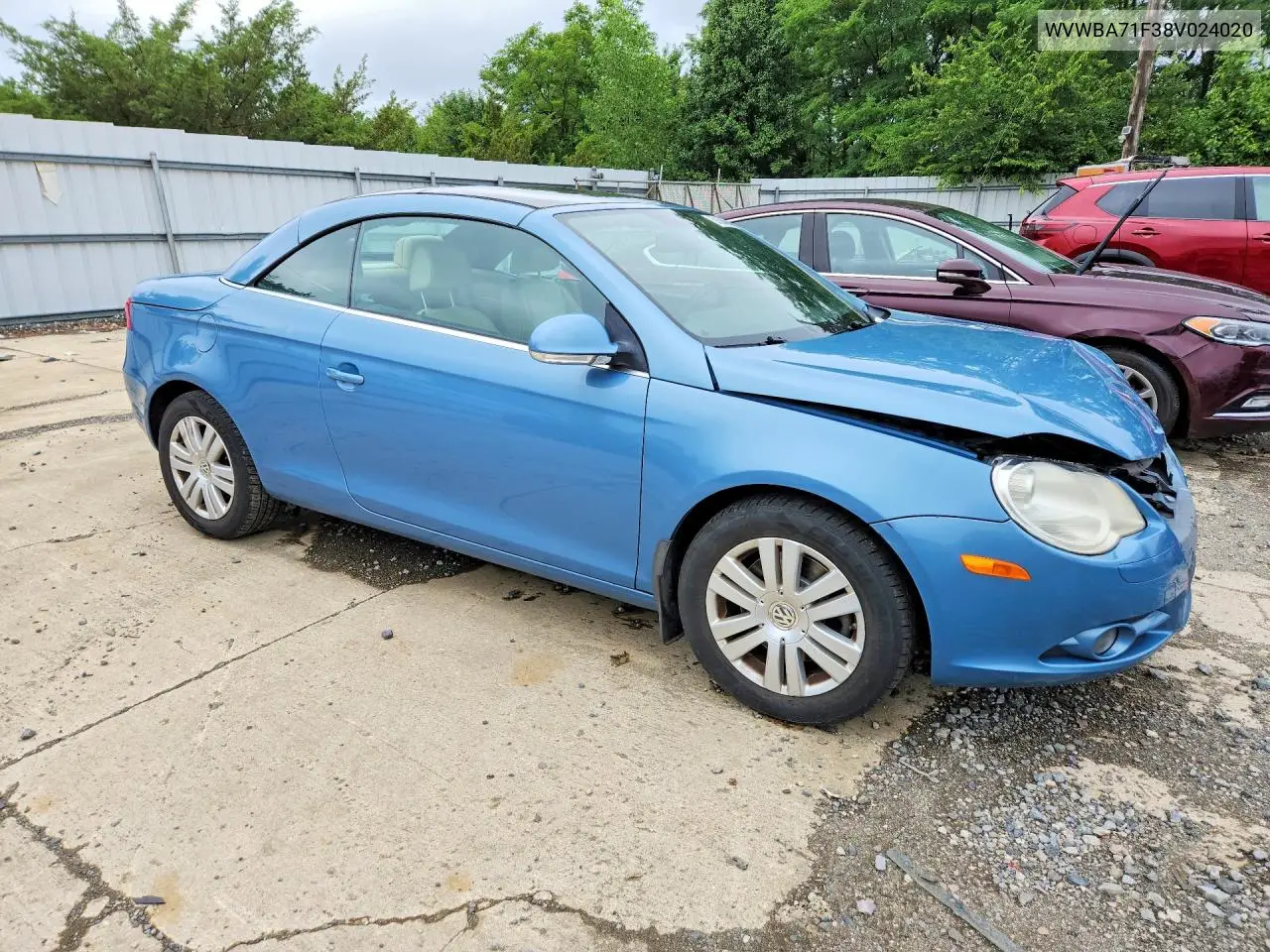 2008 Volkswagen Eos Turbo VIN: WVWBA71F38V024020 Lot: 59256406