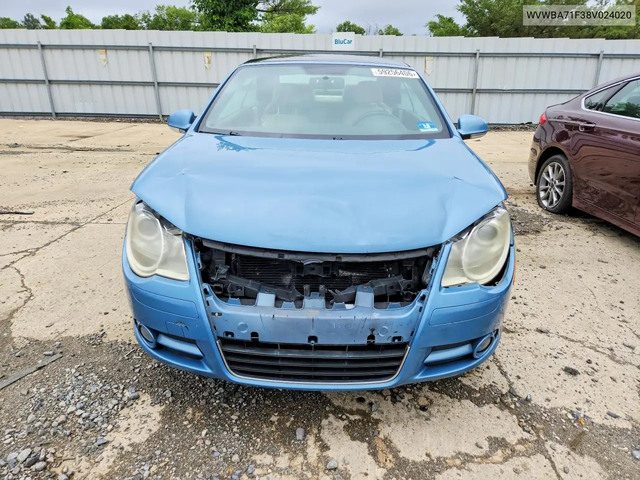 2008 Volkswagen Eos Turbo VIN: WVWBA71F38V024020 Lot: 59256406