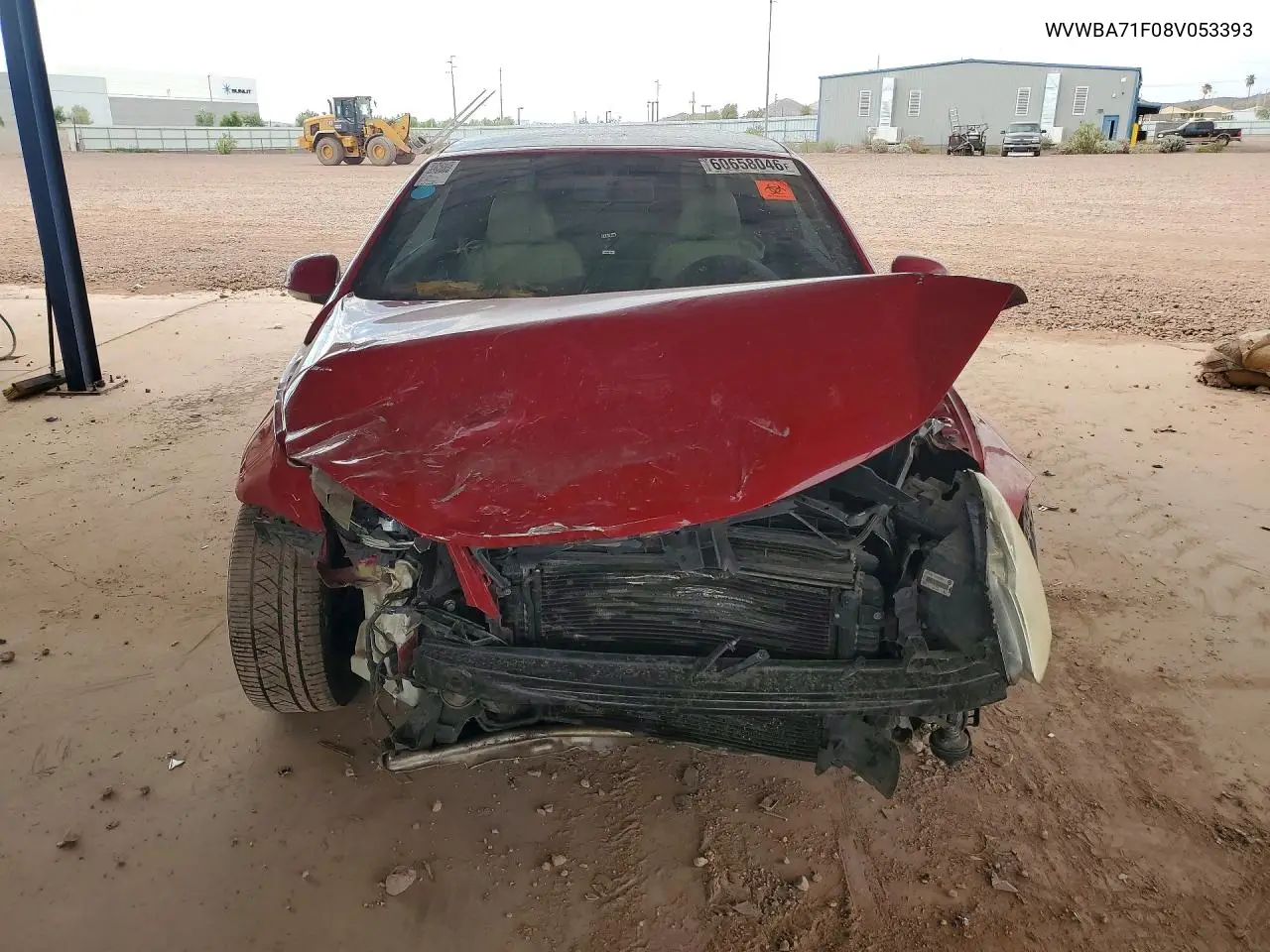 2008 Volkswagen Eos Turbo/Komfort VIN: WVWBA71F08V053393 Lot: 60658046