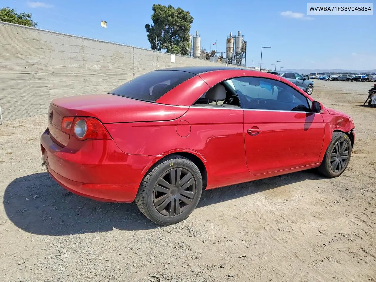 2008 Volkswagen Eos Turbo VIN: WVWBA71F38V045854 Lot: 85623235