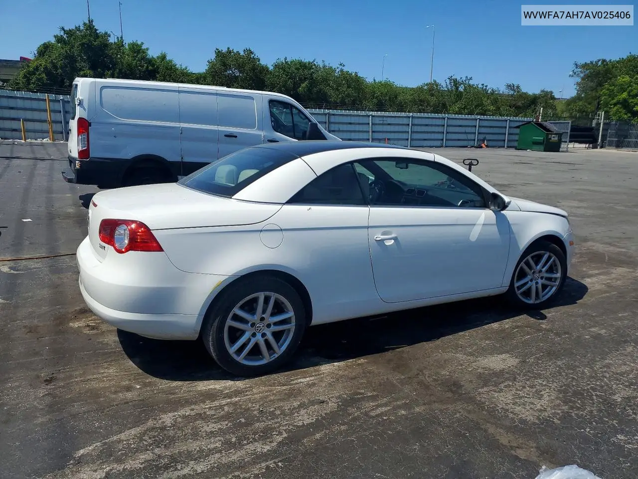 2010 Volkswagen Eos Lux VIN: WVWFA7AH7AV025406 Lot: 57485006