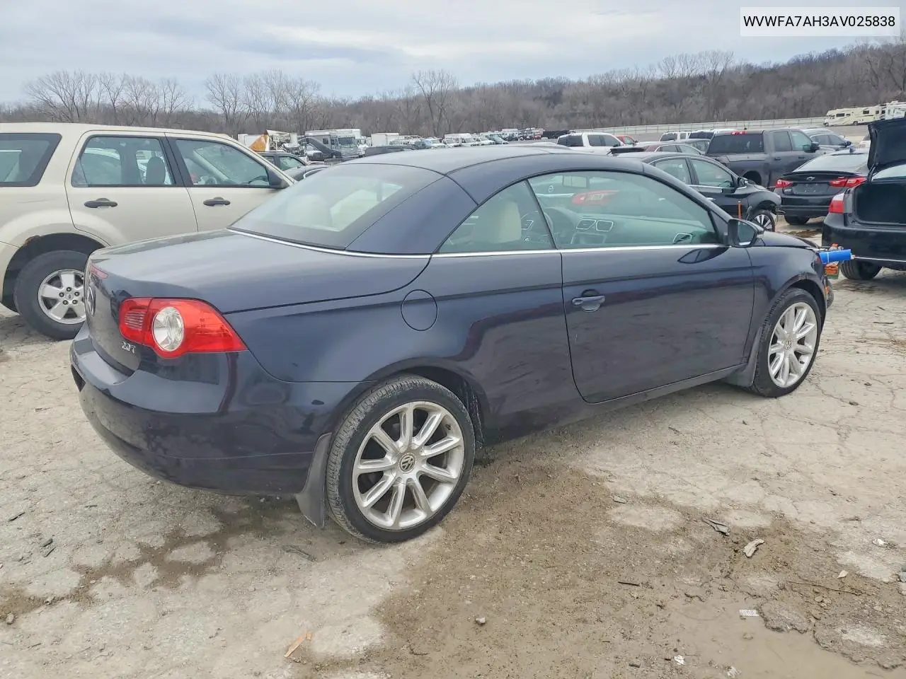 2010 Volkswagen Eos Lux VIN: WVWFA7AH3AV025838 Lot: 78064165