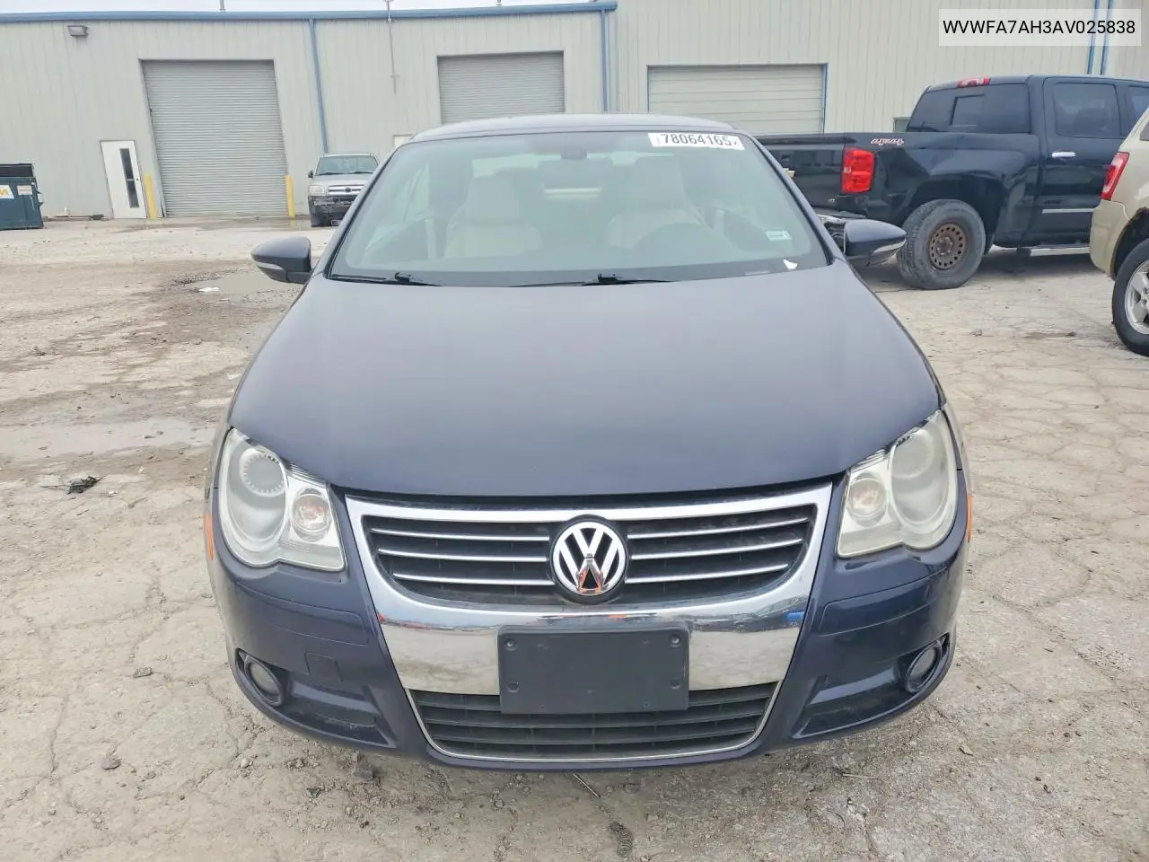 2010 Volkswagen Eos Lux VIN: WVWFA7AH3AV025838 Lot: 78064165