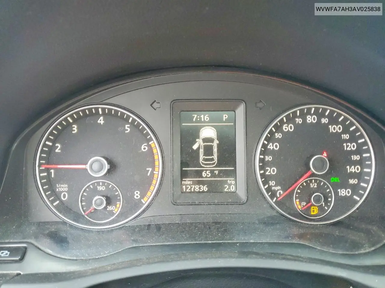 2010 Volkswagen Eos Lux VIN: WVWFA7AH3AV025838 Lot: 78064165