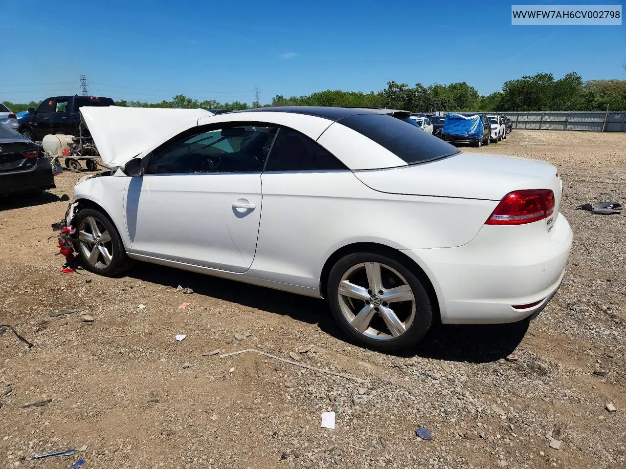 2012 Volkswagen Eos Lux VIN: WVWFW7AH6CV002798 Lot: 55204116