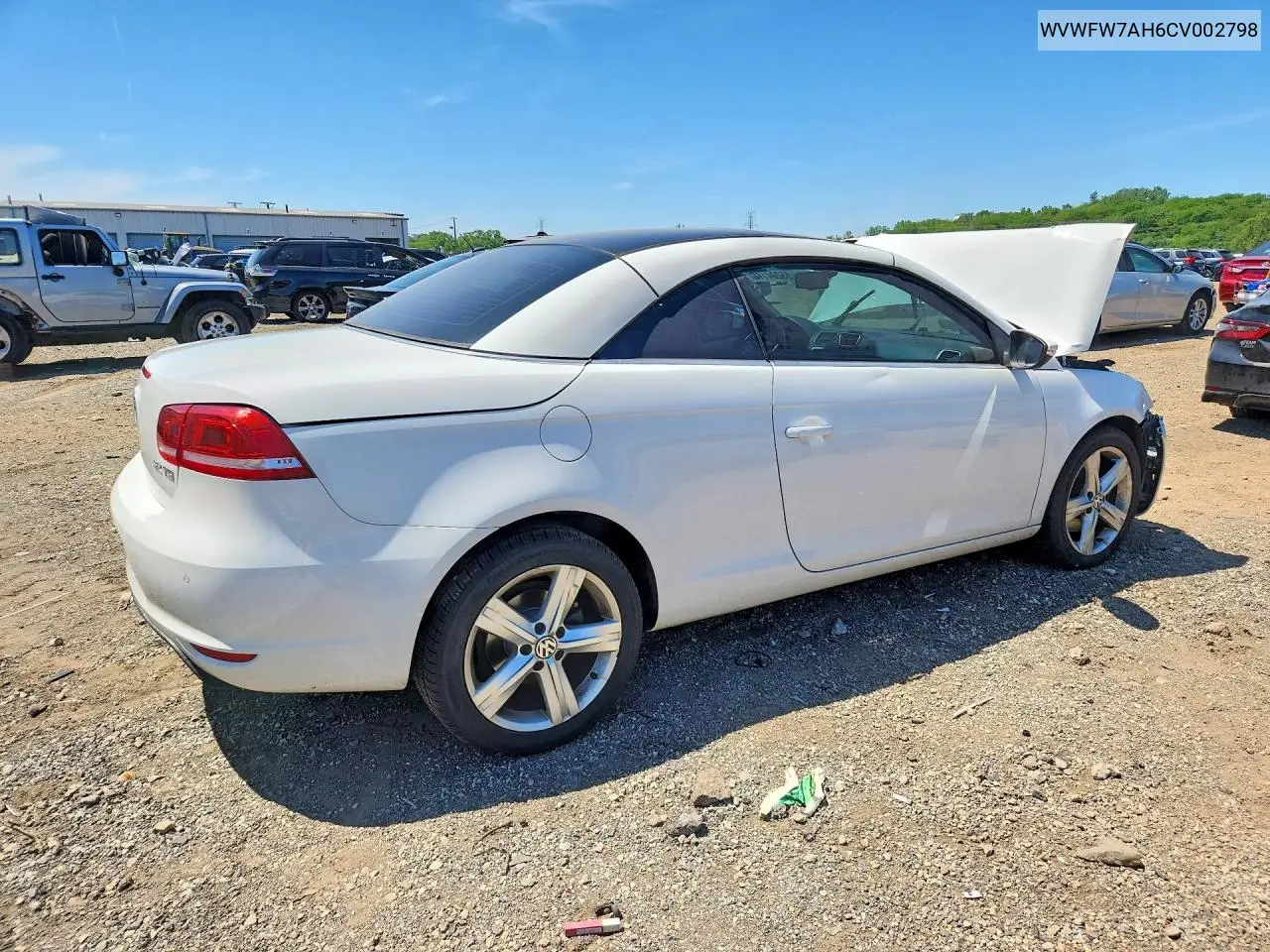2012 Volkswagen Eos Lux VIN: WVWFW7AH6CV002798 Lot: 55204116