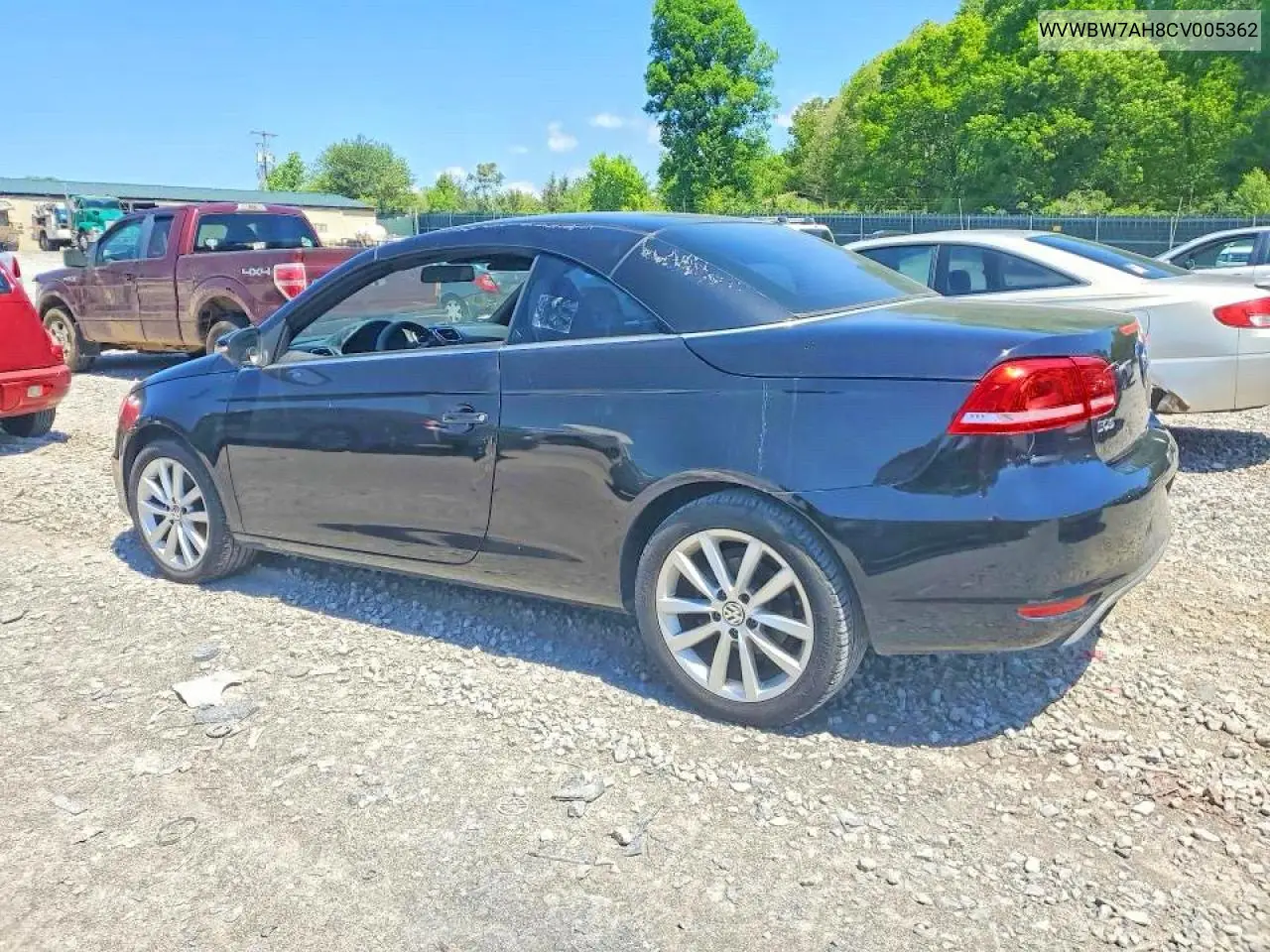 2012 Volkswagen Eos Komfort VIN: WVWBW7AH8CV005362 Lot: 55963206
