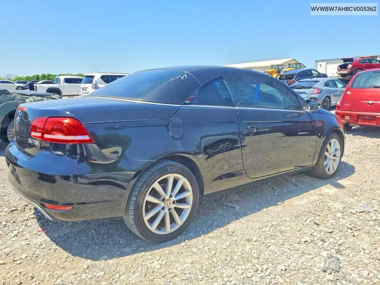 2012 Volkswagen Eos Komfort VIN: WVWBW7AH8CV005362 Lot: 55963206