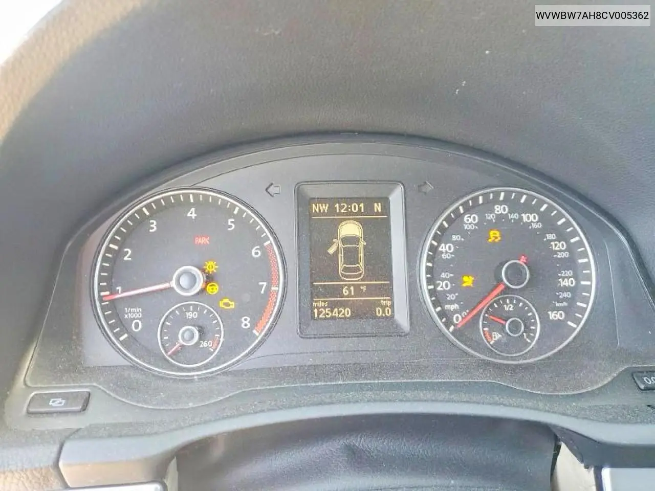 2012 Volkswagen Eos Komfort VIN: WVWBW7AH8CV005362 Lot: 55963206