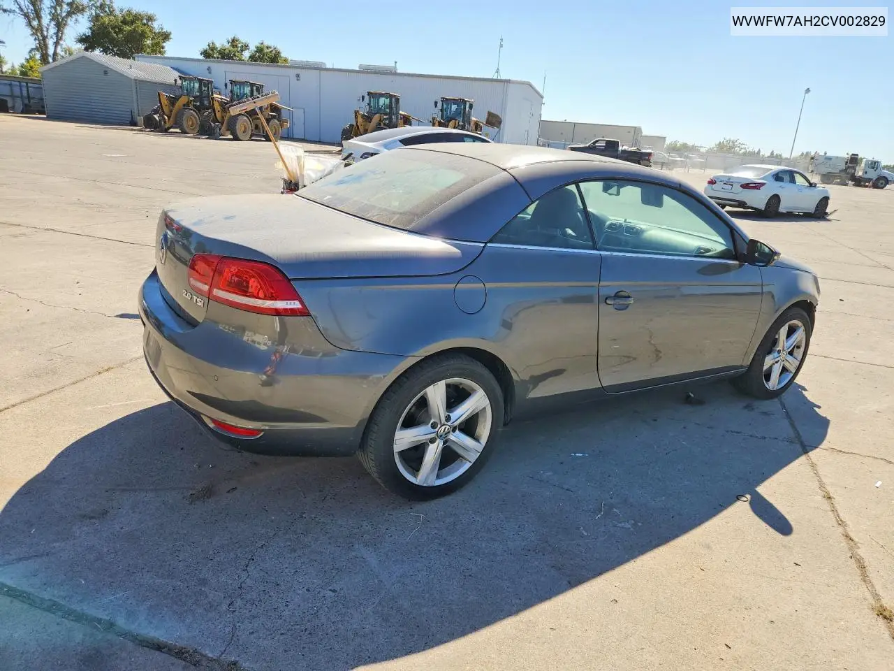 2012 Volkswagen Eos Lux VIN: WVWFW7AH2CV002829 Lot: 60445196