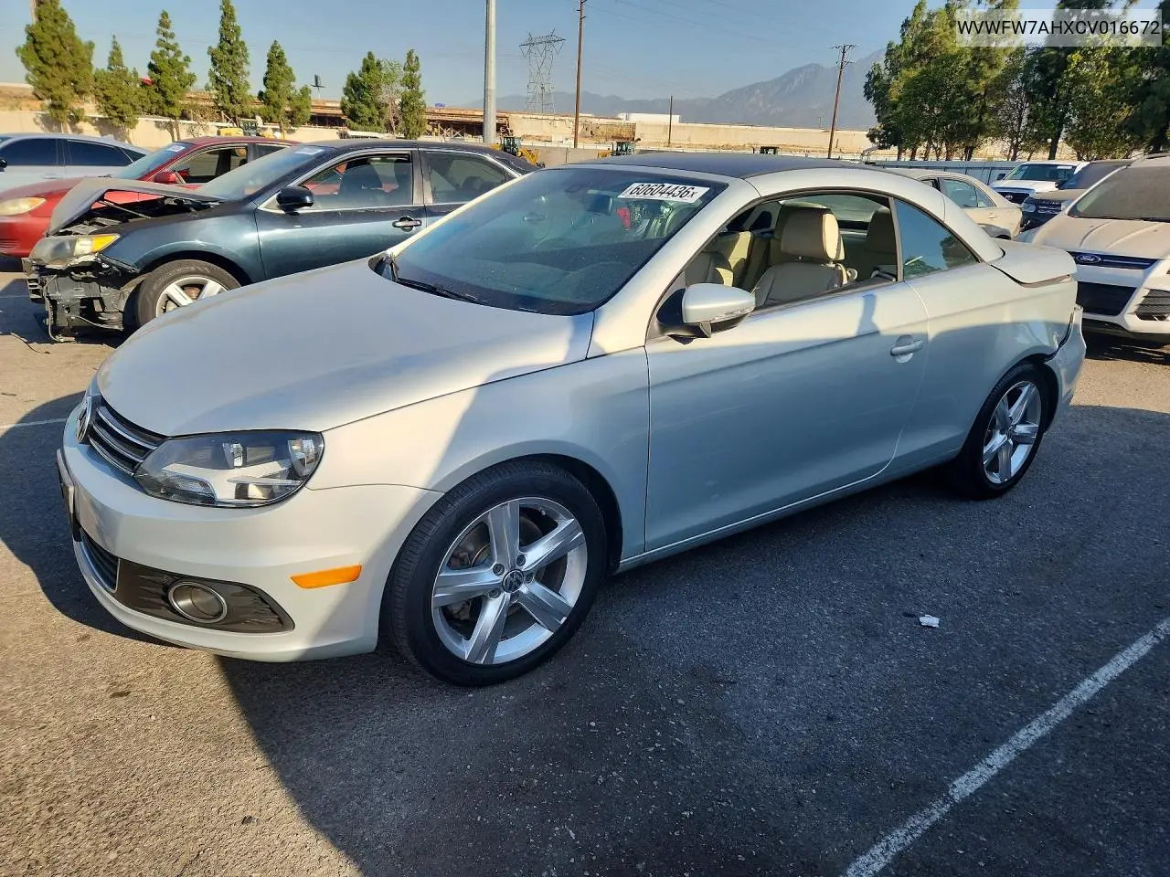2012 Volkswagen Eos Lux VIN: WVWFW7AHXCV016672 Lot: 60604436