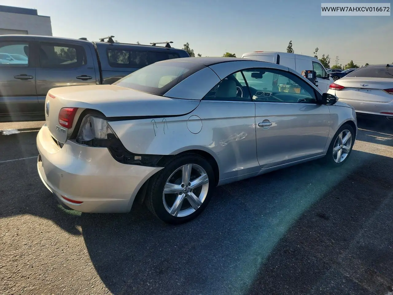 2012 Volkswagen Eos Lux VIN: WVWFW7AHXCV016672 Lot: 60604436