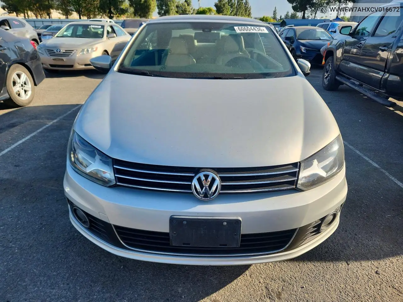 2012 Volkswagen Eos Lux VIN: WVWFW7AHXCV016672 Lot: 60604436