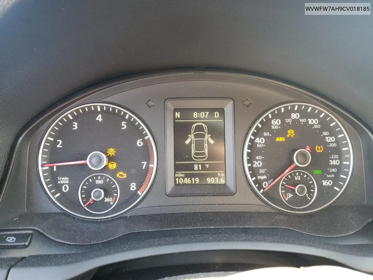 2012 Volkswagen Eos Lux VIN: WVWFW7AH9CV018185 Lot: 61924376
