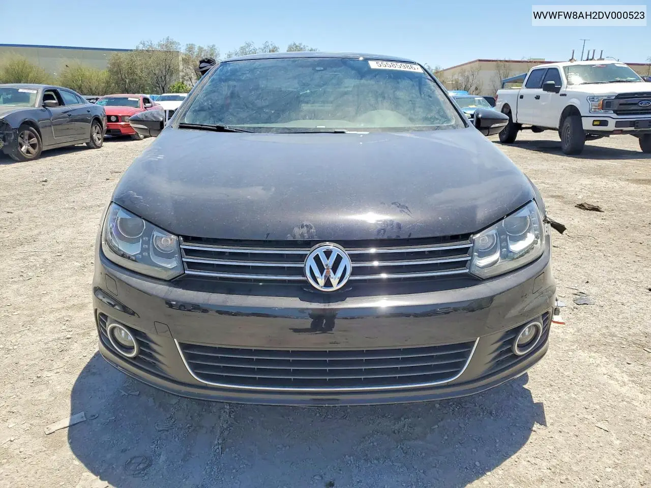 2013 Volkswagen Eos Lux VIN: WVWFW8AH2DV000523 Lot: 55585986
