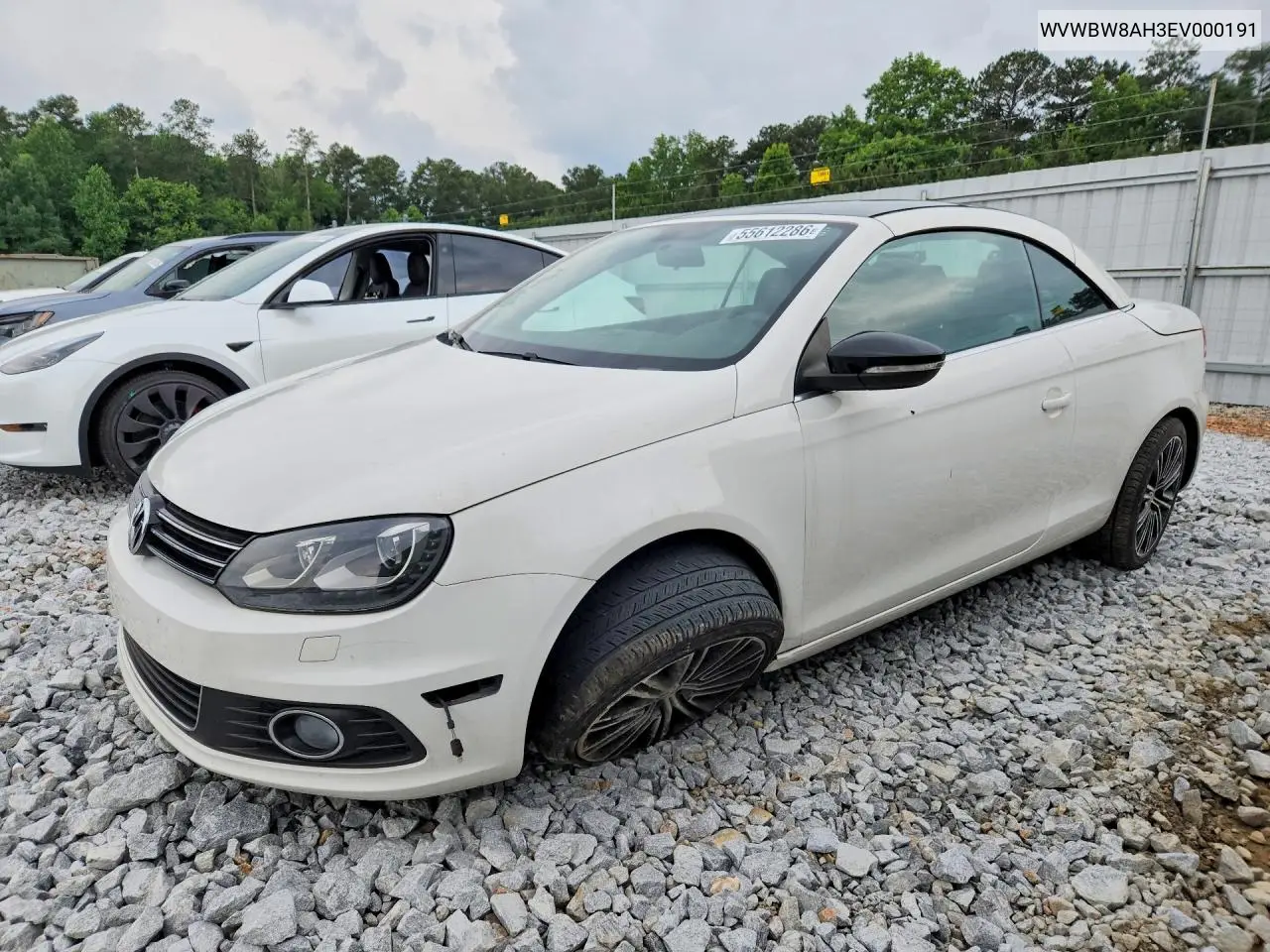 2014 Volkswagen Eos Komfort VIN: WVWBW8AH3EV000191 Lot: 55612286