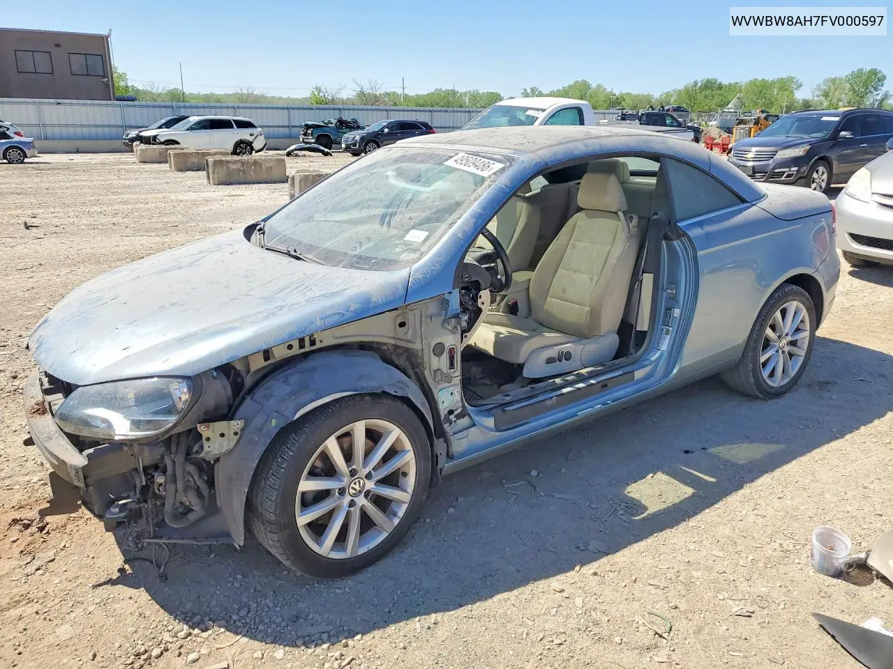 2015 Volkswagen Eos Komfort VIN: WVWBW8AH7FV000597 Lot: 49509486