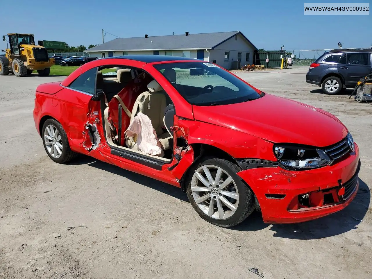 2016 Volkswagen Eos Komfort VIN: WVWBW8AH4GV000932 Lot: 62024336