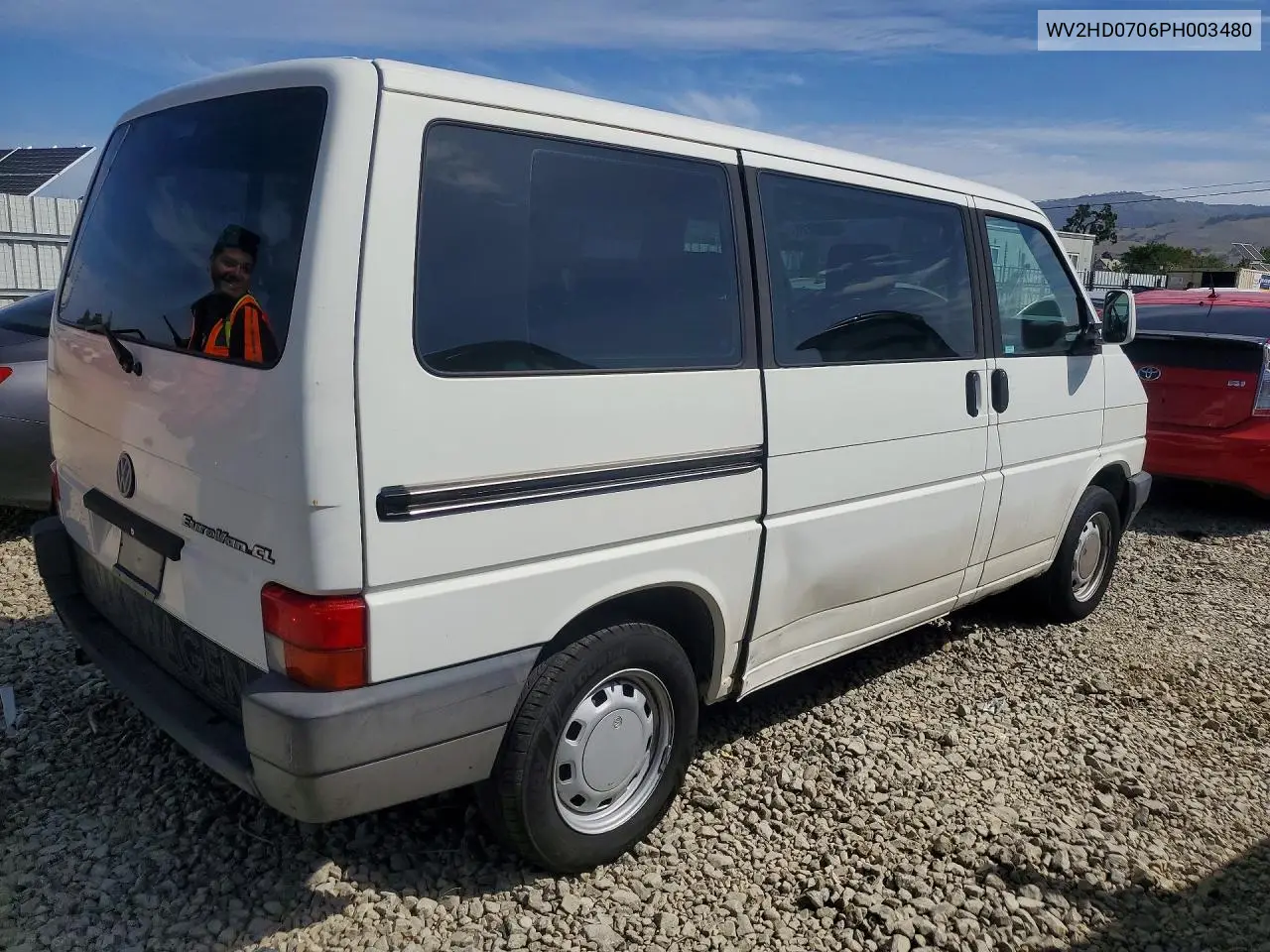 1993 Volkswagen Eurovan Cl VIN: WV2HD0706PH003480 Lot: 51354226