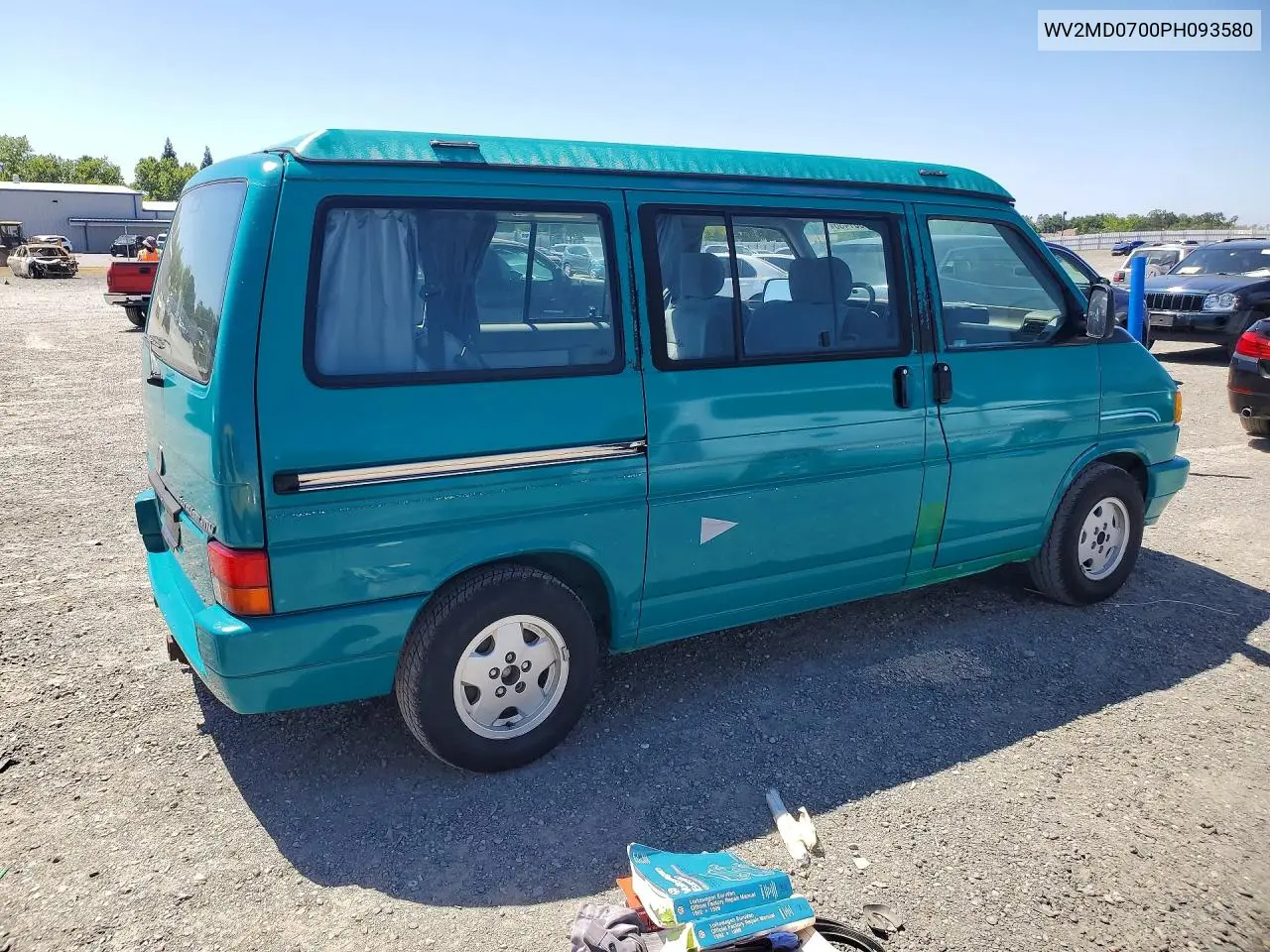 1993 Volkswagen Eurovan Mv VIN: WV2MD0700PH093580 Lot: 56081436
