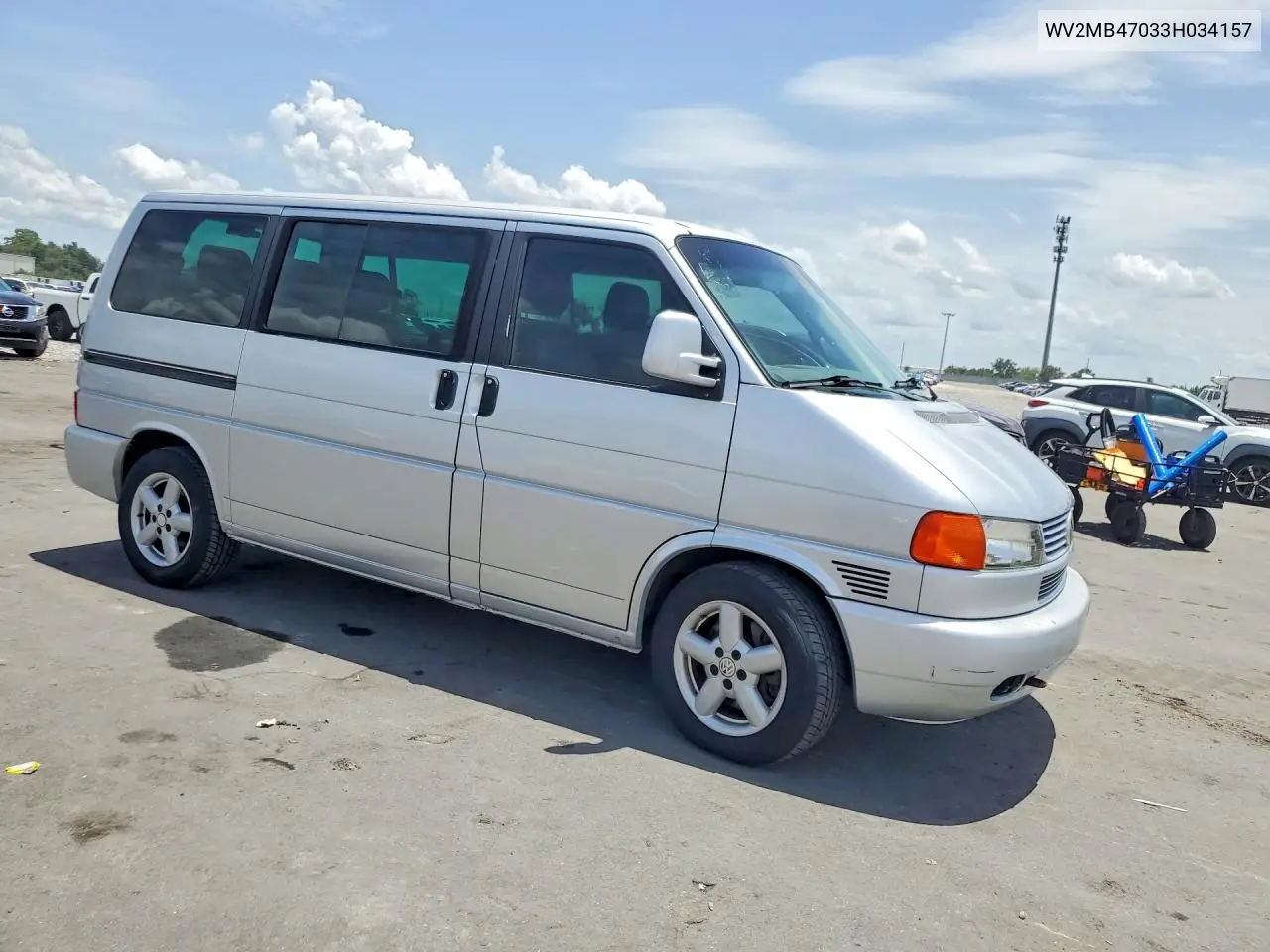 2003 Volkswagen Eurovan Mv VIN: WV2MB47033H034157 Lot: 60559806