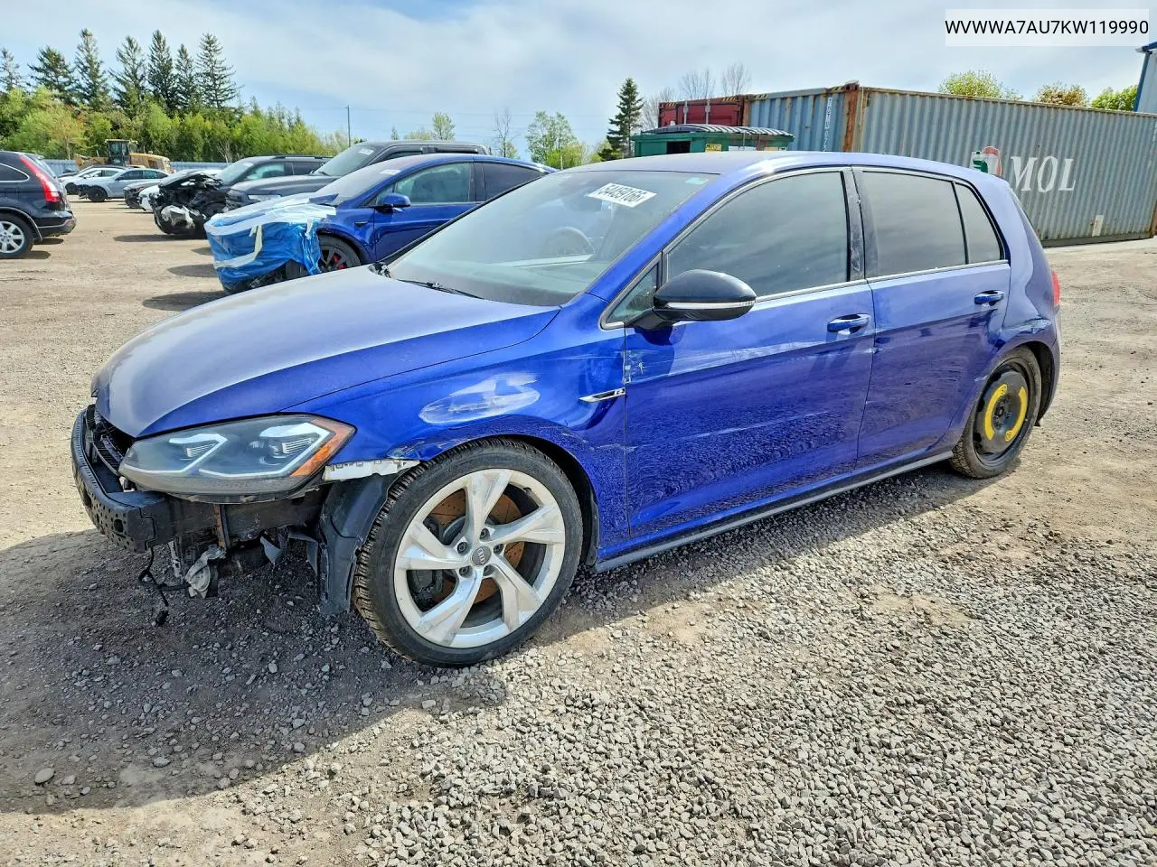 2019 Volkswagen Golf R VIN: WVWWA7AU7KW119990 Lot: 54459166