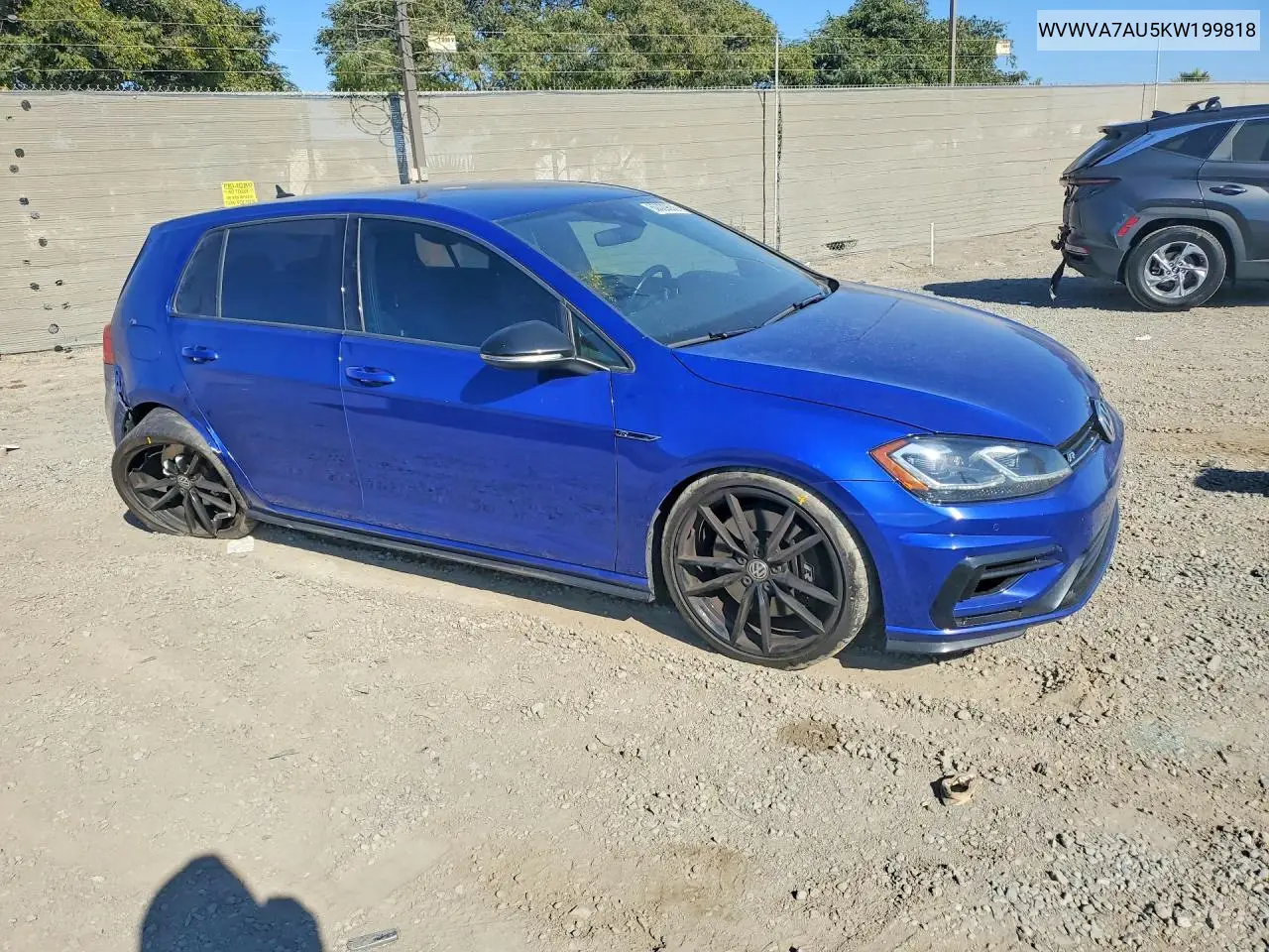 2019 Volkswagen Golf R VIN: WVWVA7AU5KW199818 Lot: 60029636