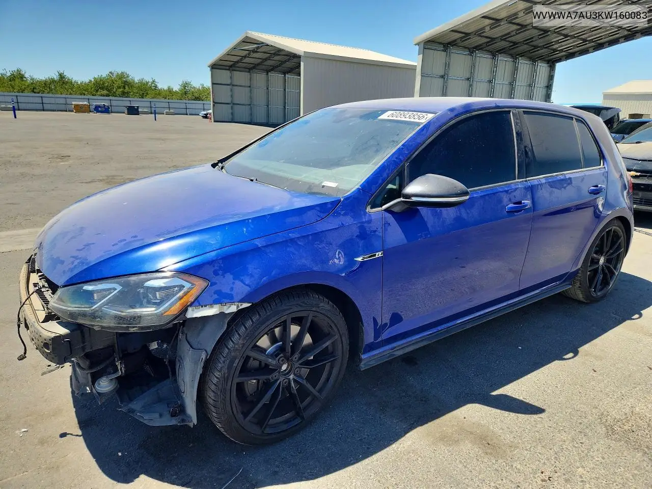 2019 Volkswagen Golf R VIN: WVWWA7AU3KW160083 Lot: 60893856