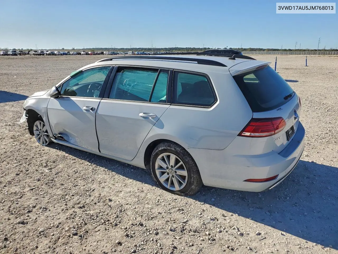 2018 Volkswagen Golf Sportwagen S VIN: 3VWD17AU5JM768013 Lot: 96003885