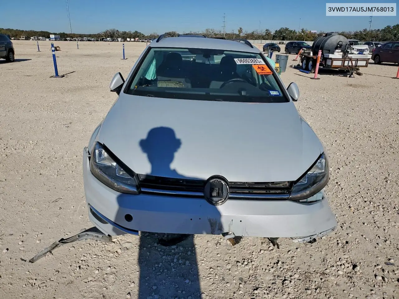 2018 Volkswagen Golf Sportwagen S VIN: 3VWD17AU5JM768013 Lot: 96003885