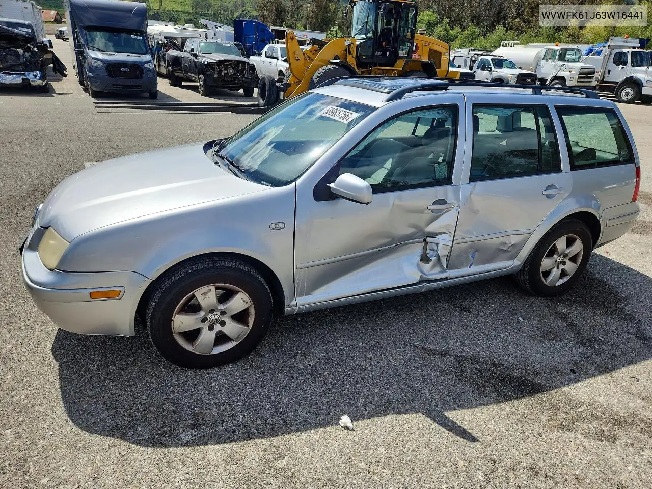 2003 Volkswagen Jetta Gls VIN: WVWSK61J63W164416 Lot: 50965756