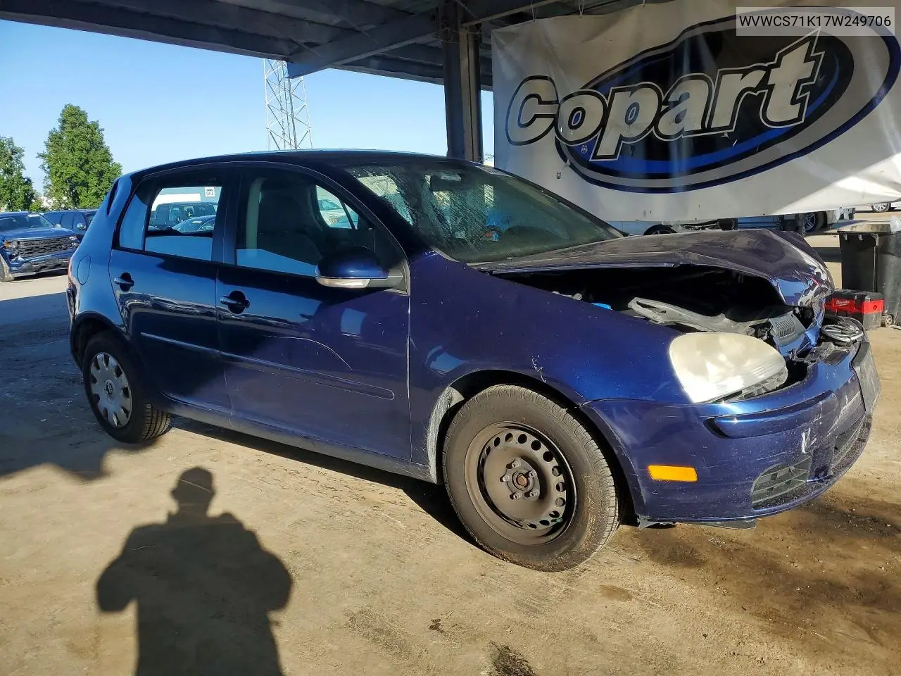 2007 Volkswagen Rabbit VIN: WVWCS71K17W249706 Lot: 51548576