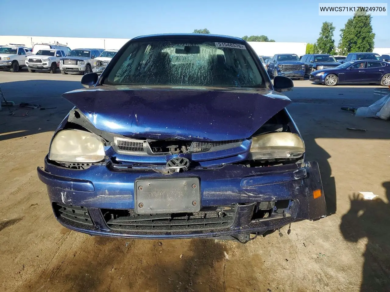 2007 Volkswagen Rabbit VIN: WVWCS71K17W249706 Lot: 51548576