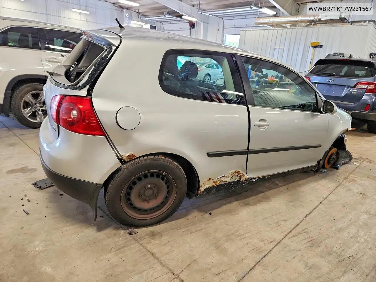 2007 Volkswagen Rabbit VIN: WVWBR71K17W231567 Lot: 58463256