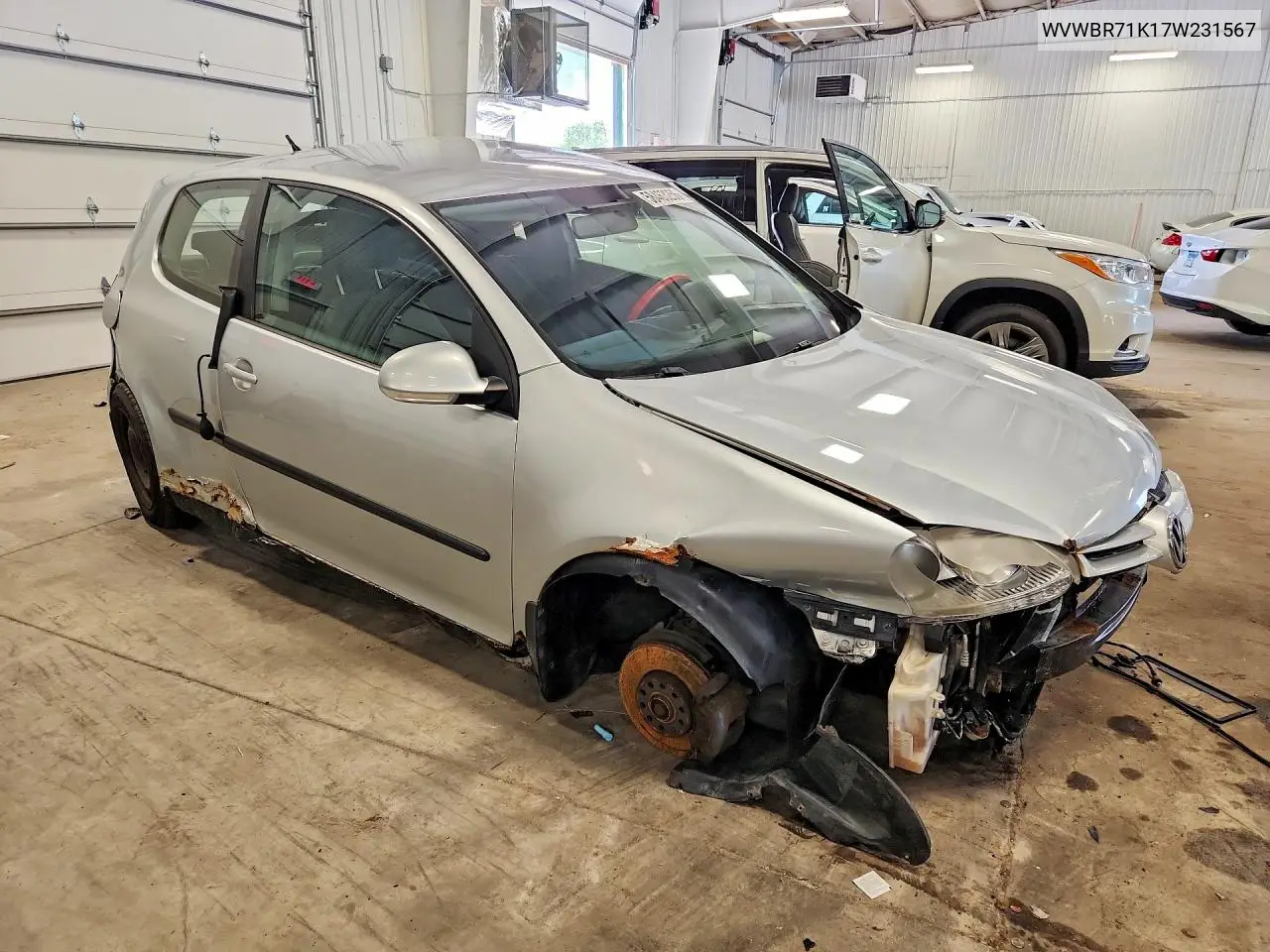 2007 Volkswagen Rabbit VIN: WVWBR71K17W231567 Lot: 58463256