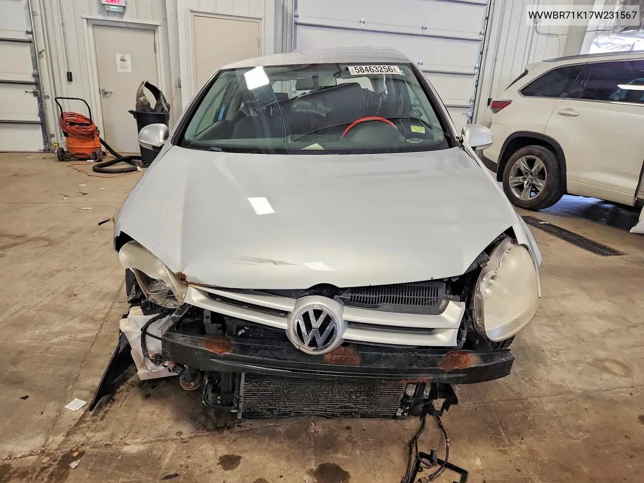 2007 Volkswagen Rabbit VIN: WVWBR71K17W231567 Lot: 58463256