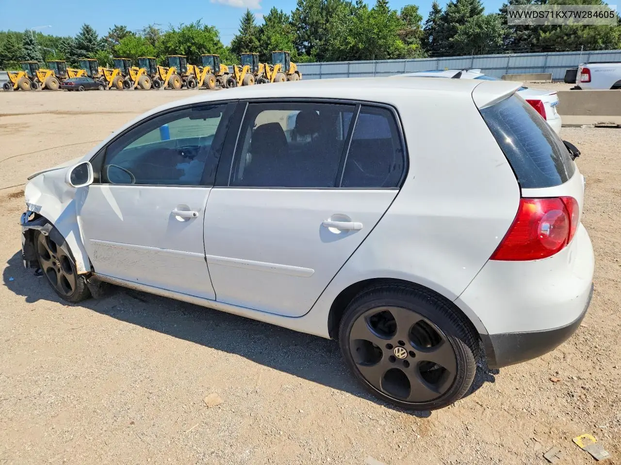 2007 Volkswagen Rabbit VIN: WVWDS71KX7W284605 Lot: 60673096