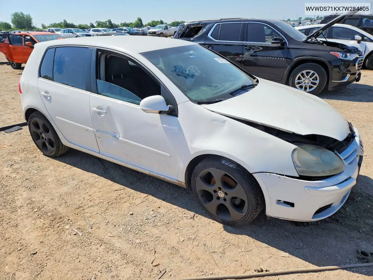 2007 Volkswagen Rabbit VIN: WVWDS71KX7W284605 Lot: 60673096