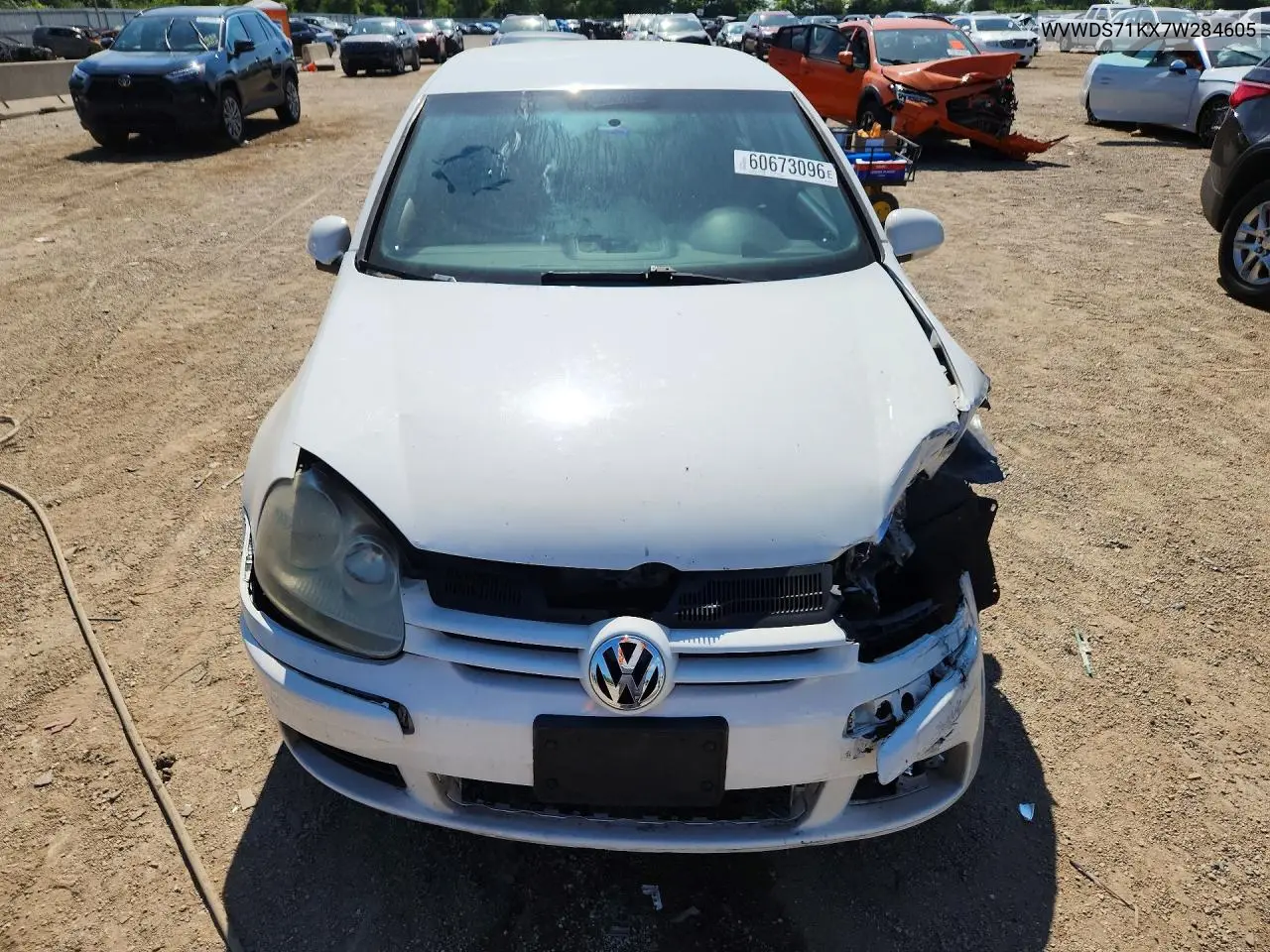 2007 Volkswagen Rabbit VIN: WVWDS71KX7W284605 Lot: 60673096