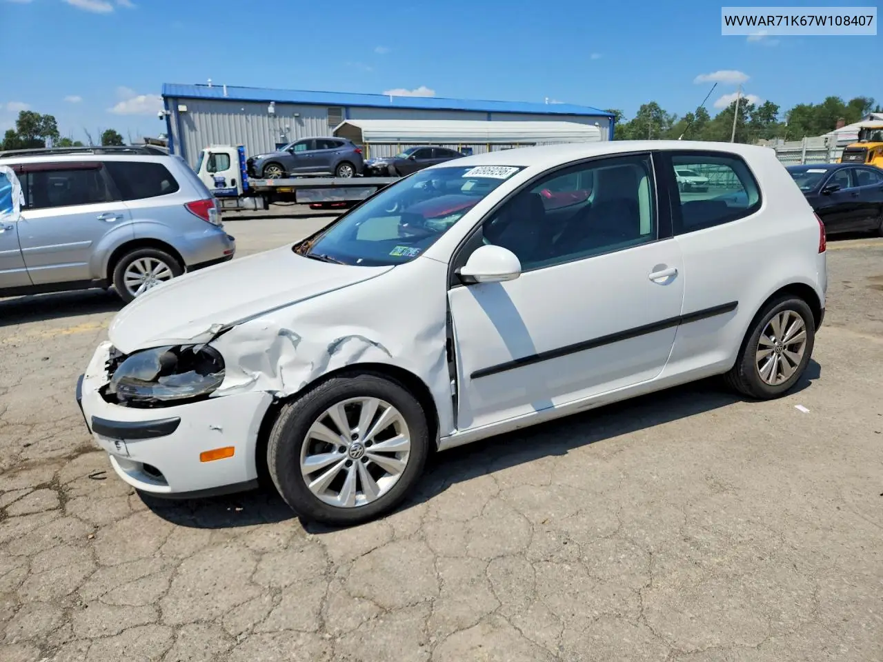 2007 Volkswagen Rabbit VIN: WVWAR71K67W108407 Lot: 60969296
