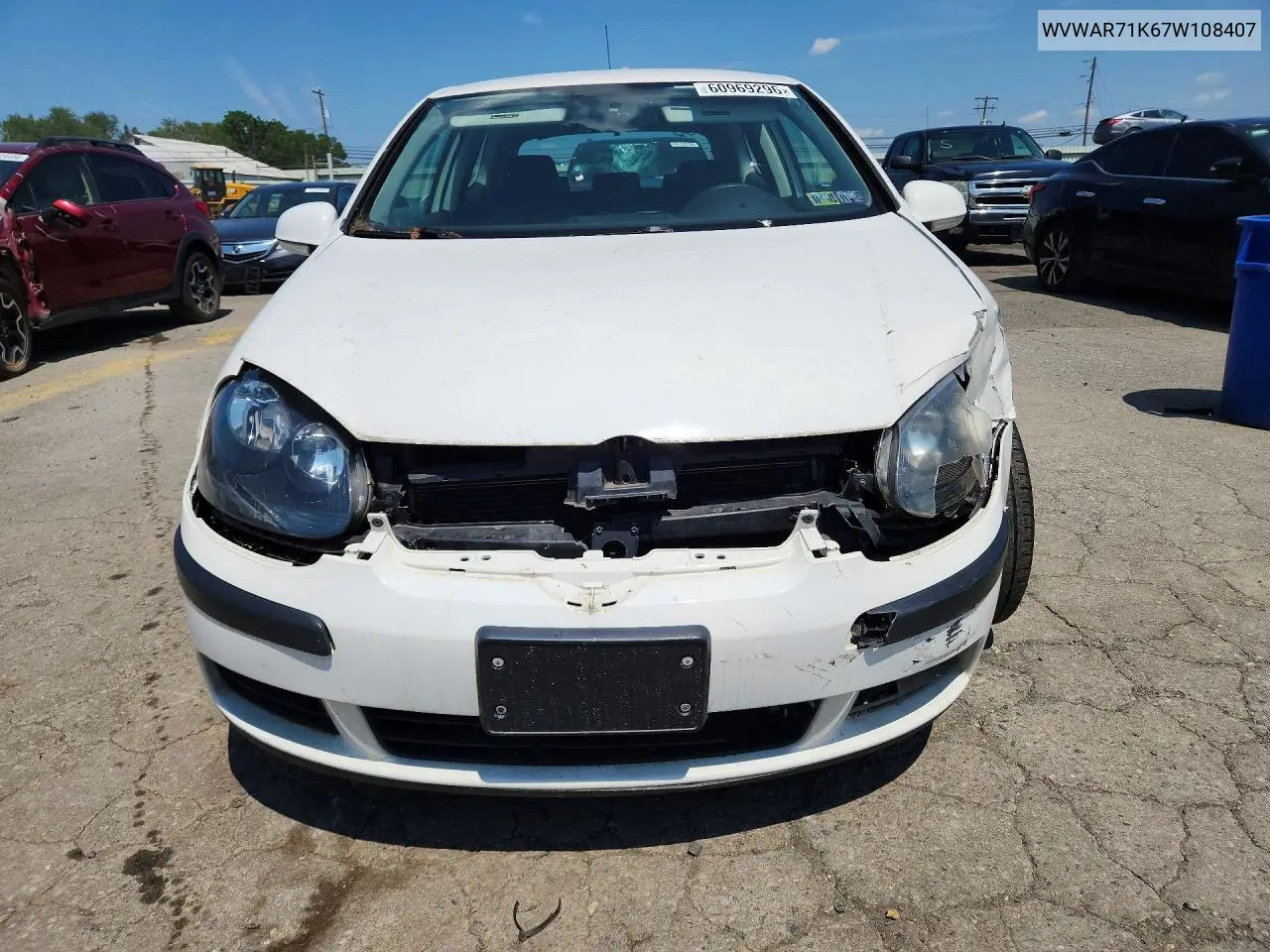 2007 Volkswagen Rabbit VIN: WVWAR71K67W108407 Lot: 60969296