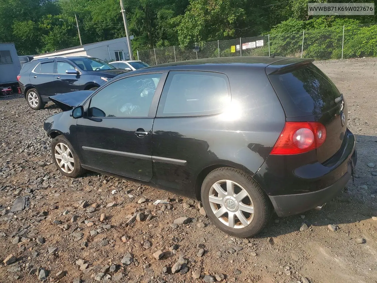 2009 Volkswagen Rabbit VIN: WVWBB71K69W027676 Lot: 58799316