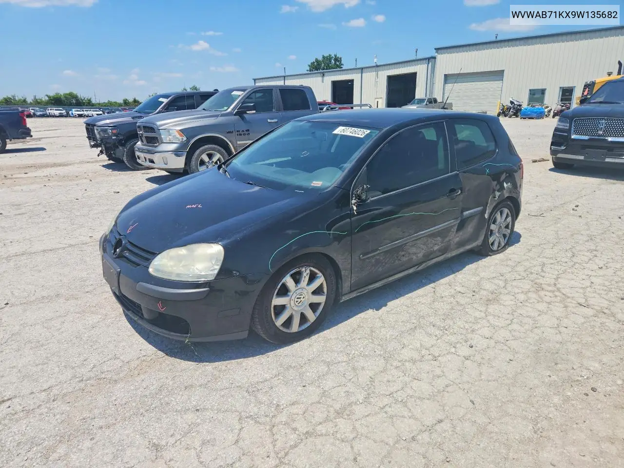 2009 Volkswagen Rabbit VIN: WVWAB71KX9W135682 Lot: 60746026