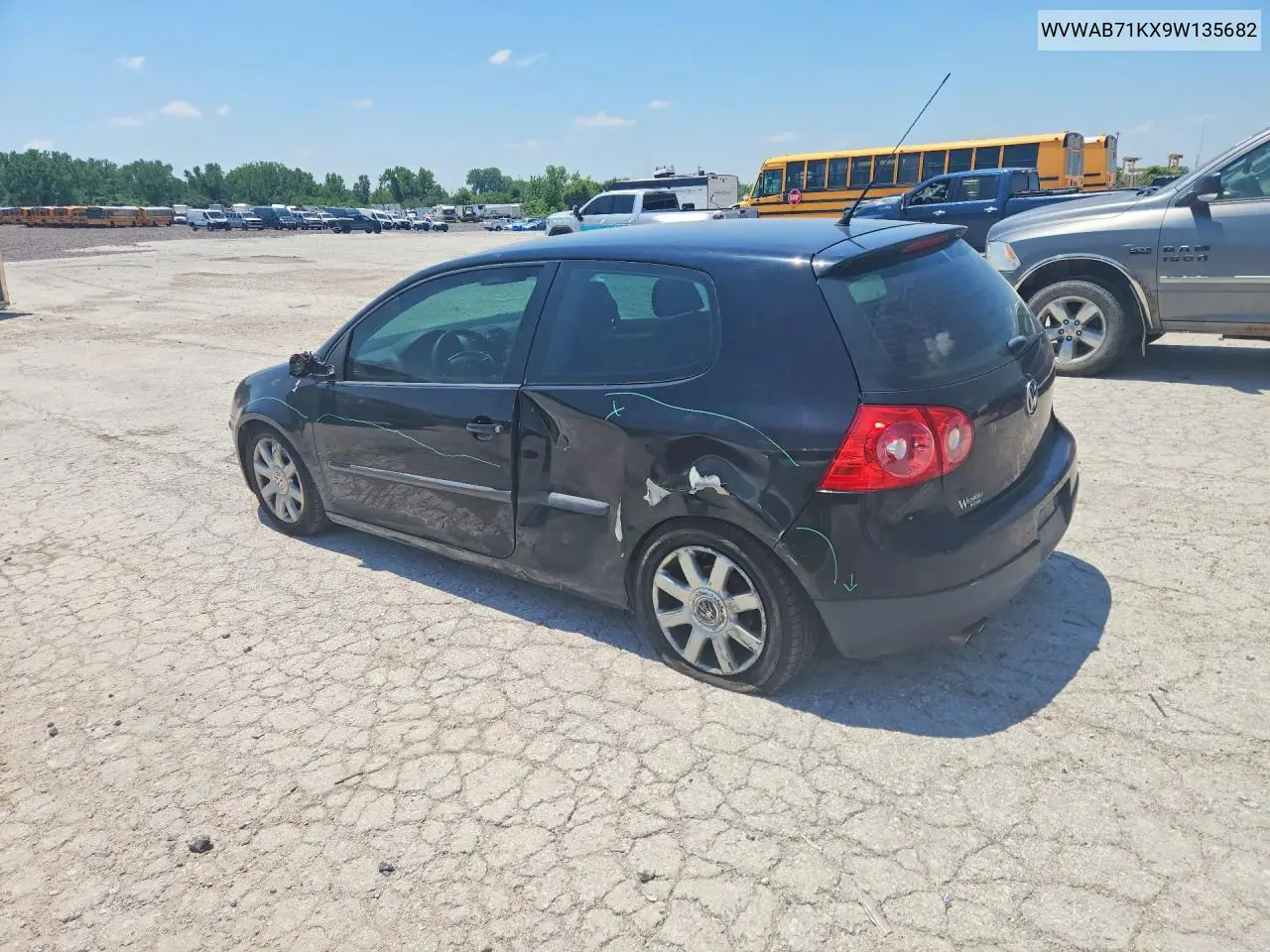 2009 Volkswagen Rabbit VIN: WVWAB71KX9W135682 Lot: 60746026